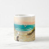  Ölgemälde an Meeresdünen mit Möwen Kaffeetasse (Mittel)