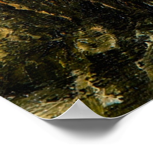 Ölgemälde an Meeresdünen mit Möwen Poster (Ecke)