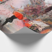 Ölgemälde auf der Leinwand, Blick auf die Straße v Geschenkpapier (Ecke)