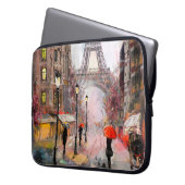 Ölgemälde auf der Leinwand, Blick auf die Straße v Laptopschutzhülle (Vorderseite Links)