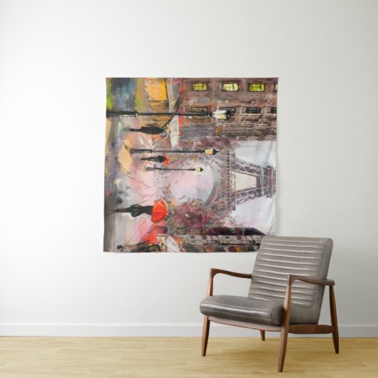 Ölgemälde auf der Leinwand, Blick auf die Straße v Wandteppich (Beispiel (Horizontal))