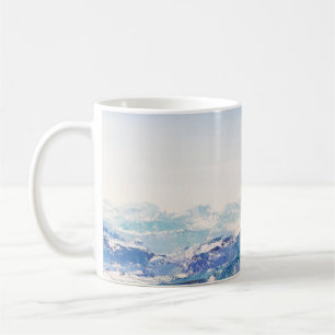Ölgemälde auf Leinwand Blick auf schneebedeckte Al Kaffeetasse
