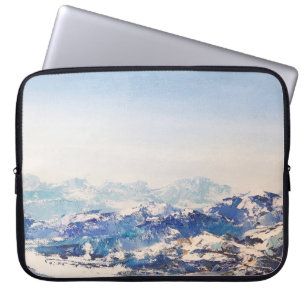 Ölgemälde auf Leinwand Blick auf schneebedeckte Al Laptopschutzhülle