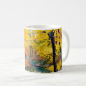 Ölgemälde auf Leinwand - Herbstwald Kaffeetasse (VorderseiteRechts)
