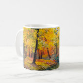 Ölgemälde auf Leinwand - Herbstwald Kaffeetasse (Vorderseite Links)