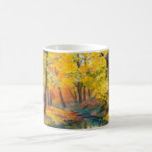 Ölgemälde auf Leinwand - Herbstwald Kaffeetasse (Mittel)