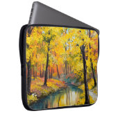 Ölgemälde auf Leinwand - Herbstwald Laptopschutzhülle (Vorne Rechts)