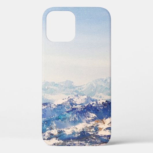 Ölgemälde auf Leinwand Sicht auf die schneebedeckt Case-Mate iPhone Hülle (Rückseite)