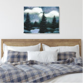 Ölgemälde aus Blauwald, Landschaft Hübscher Abende Leinwanddruck (Insitu (Schlafzimmer))