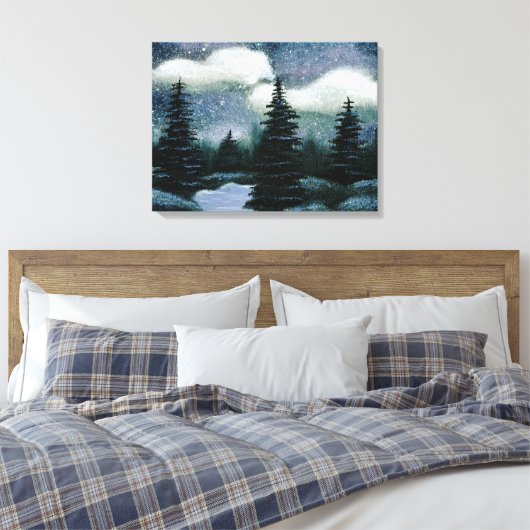 Ölgemälde aus Blauwald, Landschaft Hübscher Abende Leinwanddruck (Insitu (Schlafzimmer))