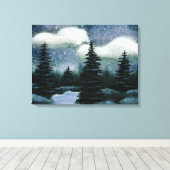 Ölgemälde aus Blauwald, Landschaft Hübscher Abende Leinwanddruck (Insitu (Holzboden))