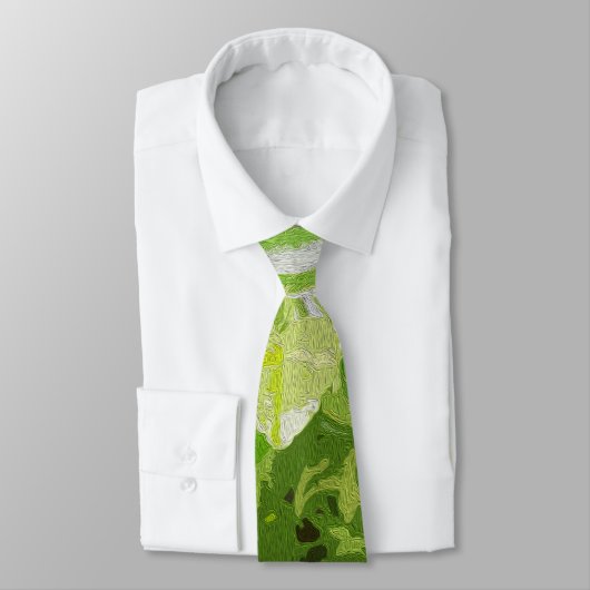 Ölgemälde aus grünem Leaf, Krawatte (Gebunden)