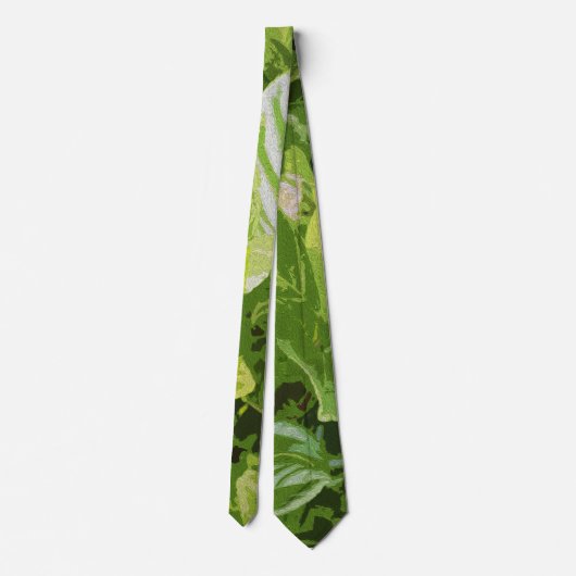 Ölgemälde aus grünem Leaf, Krawatte (Rückseite)