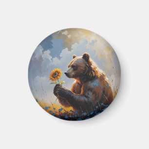 Ölgemälde aus Melancholischen Bären Dreamische K Magnet