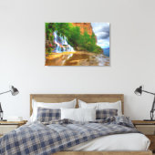 Ölgemälde aus Mountai River Leinwanddruck (Insitu (Schlafzimmer))
