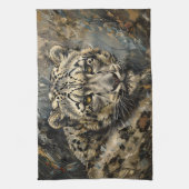 Ölgemälde aus Snow Leopard Geschirrtuch (Vertikal)