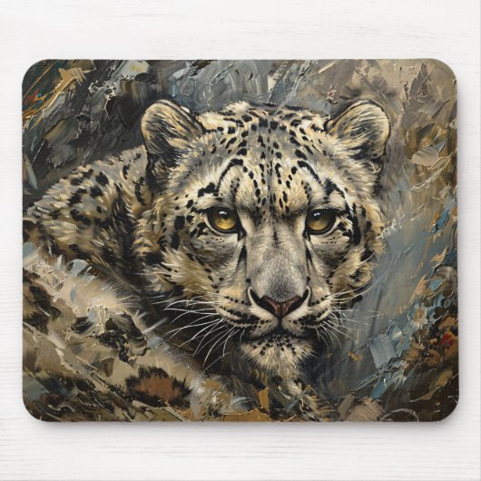 Ölgemälde aus Snow Leopard Mousepad (Vorne)