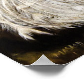 Ölgemälde aus weißem Pfauenöl Kunsthandwerk Poster (Ecke)