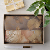 Ölgemälde aus Weißkupfer Rose Herbst Seidenpapier (Geschenk)