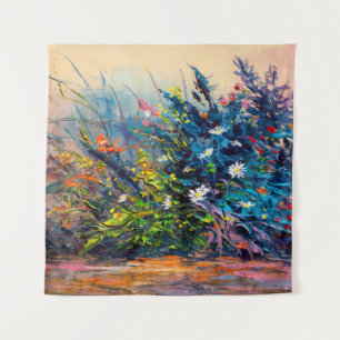 Ölgemälde, Blume, Maisblumen, Blüten auf den Felde Wandteppich