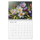 Ölgemälde Blumen Kalender (Feb 2027)