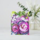 Ölgemälde Blumen Postkarte (Stehend Vorderseite)