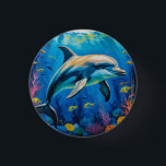 Ölgemälde Button<br><div class="desc">Ölgemälde von Delphin in Unterwasserdesign</div>