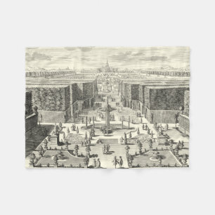 Ölgemälde der Brunnen am Garten von Versailles Fleecedecke