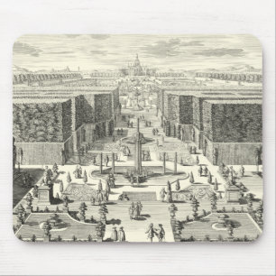 Ölgemälde der Brunnen am Garten von Versailles Mousepad