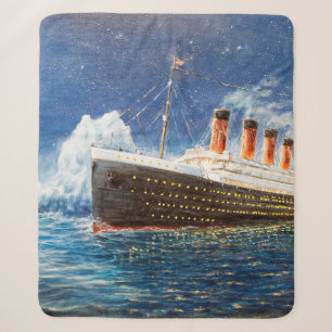 Ölgemälde der Titanic und des Eisbergs im Ozean be Sherpadecke
