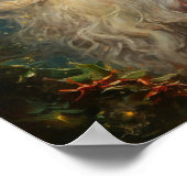 Ölgemälde des Weihnachtsmanns Poster (Ecke)