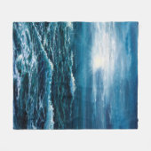 Ölgemälde, die Wellen im Ozean oder auf dem Meer Fleecedecke (Vorderseite (Horizontal))