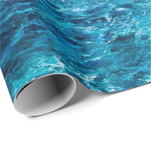 Ölgemälde, die Wellen im Ozean oder auf dem Meer Geschenkpapier (Rolleneckpunkt)