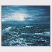 Ölgemälde, die Wellen im Ozean oder auf dem Meer Geschenkpapier (Flach)
