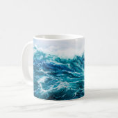 Ölgemälde, die Wellen im Ozean oder auf dem Meer Kaffeetasse (Vorderseite Links)