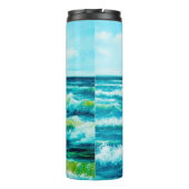 Ölgemälde, die Wellen im Ozean oder auf dem Meer Thermosbecher (Rückseite)