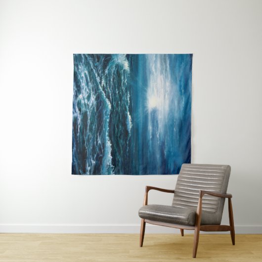  Ölgemälde, die Wellen im Ozean oder auf dem Meer  Wandteppich (Beispiel (Horizontal))