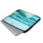 Ölgemälde, die Wellen im Ozean oder im Meer auf de Laptopschutzhülle (Vorne Knopf)