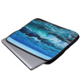 Ölgemälde, die Wellen im Ozean oder im Meer auf de Laptopschutzhülle (Vorne Knopf)