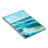 Ölgemälde, die Wellen im Ozean oder im Meer auf de Notizblock (Rechte Seite)