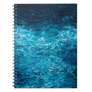 Ölgemälde, die Wellen im Ozean oder im Meer auf de Notizblock