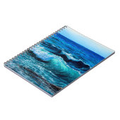 Ölgemälde, die Wellen im Ozean oder im Meer auf de Notizblock (Linke Seite)