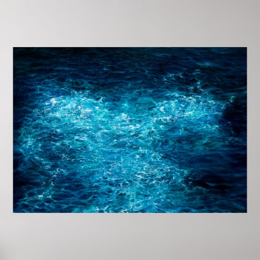 Ölgemälde, die Wellen im Ozean oder im Meer auf de Poster (Vorne)