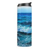 Ölgemälde, die Wellen im Ozean oder im Meer auf de Thermosbecher (Nach links gedreht)