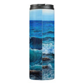 Ölgemälde, die Wellen im Ozean oder im Meer auf de Thermosbecher (Rückseite)