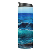 Ölgemälde, die Wellen im Ozean oder im Meer auf de Thermosbecher (Nach rechts gedreht)