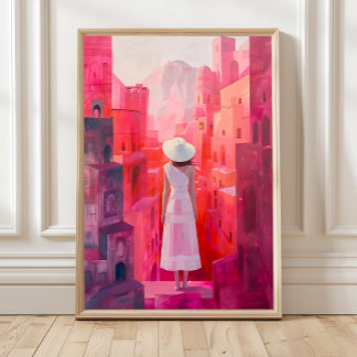 Ölgemälde Druck Frau, Wohnkultur Impasto Conte Poster