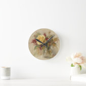 "Ölgemälde einer einzelnen Rose" Runde Wanduhr (Zuhause)