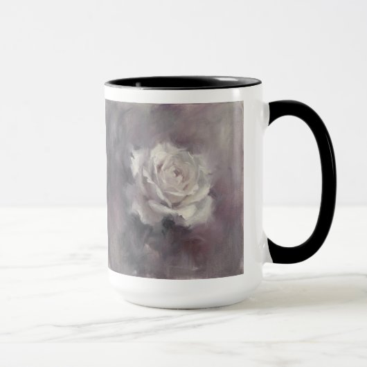 "Ölgemälde einer einzelnen Rose" Tasse (Rechts)