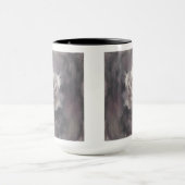 "Ölgemälde einer einzelnen Rose" Tasse (Zentrum)